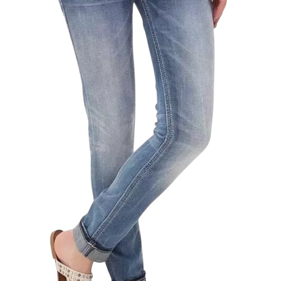 Rock Revival Women’s Vivian Cuffed Skinny Blue Jeans Size 27 - Picture 3 of 16